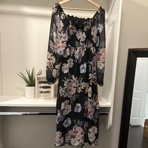 Flowy floral tunic dress